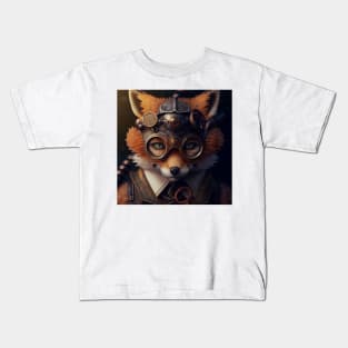 Cute steampunk Fox Kids T-Shirt